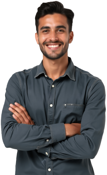 A satisfied client giving a testimonial