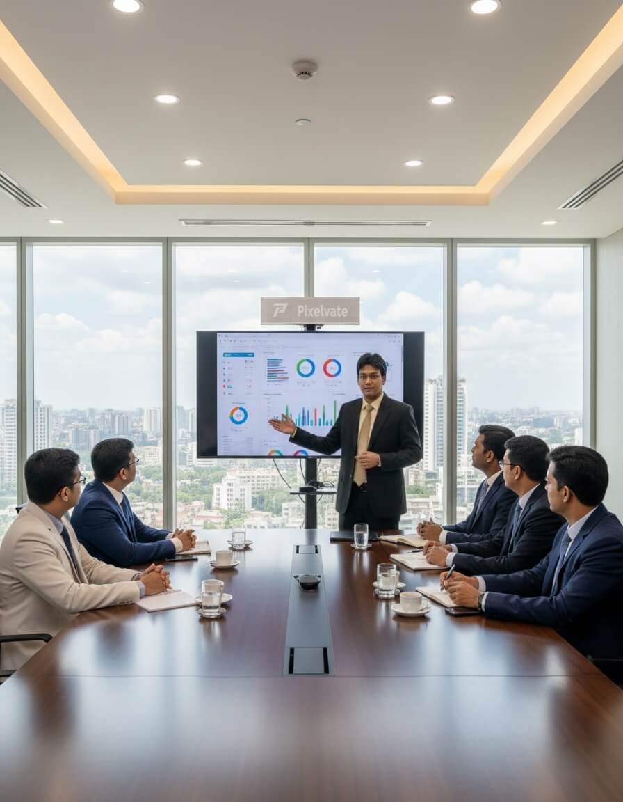 A client presentation at our office.