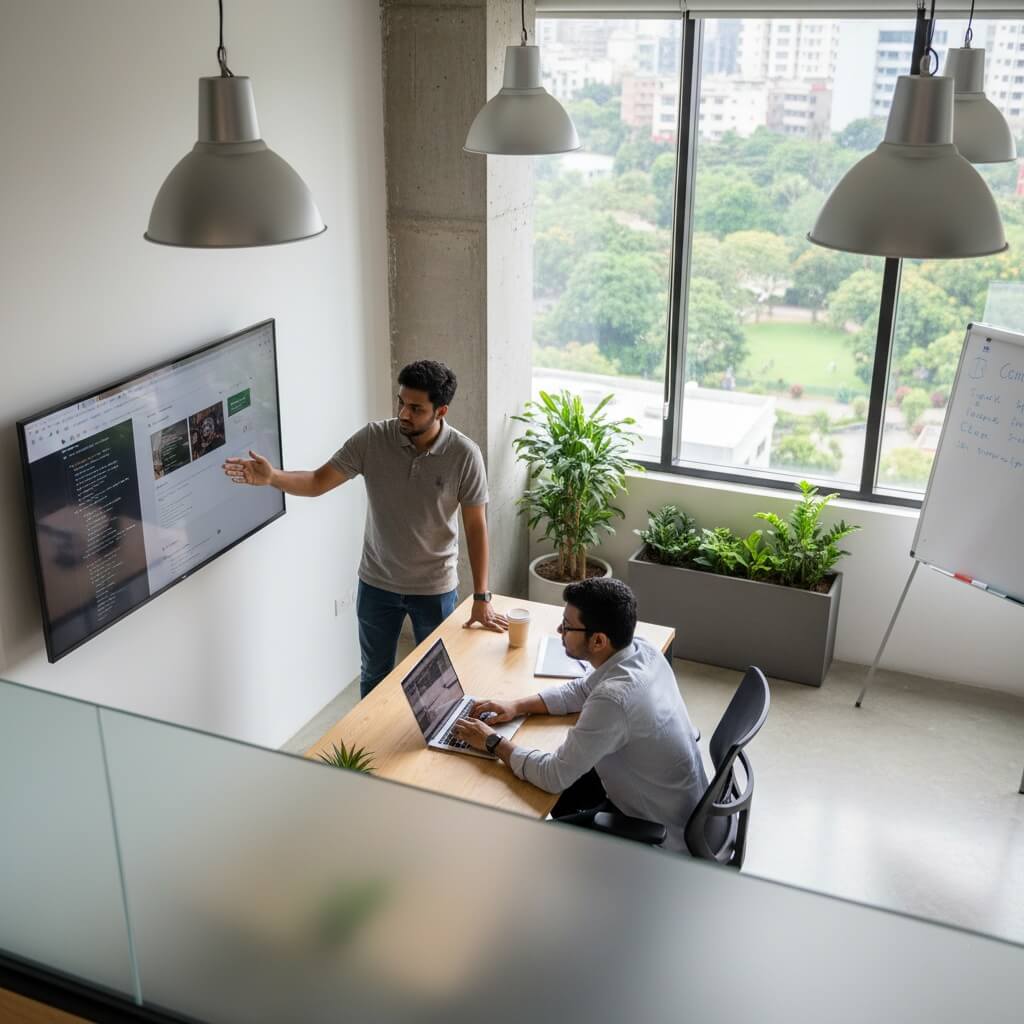 Interior view of the Pixelvate office.