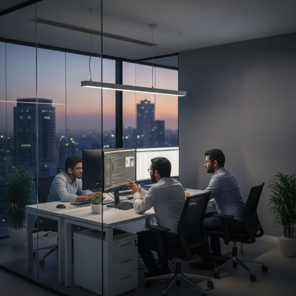 A client presentation at our office.