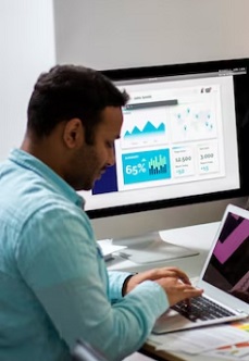 A laptop with a security lock icon