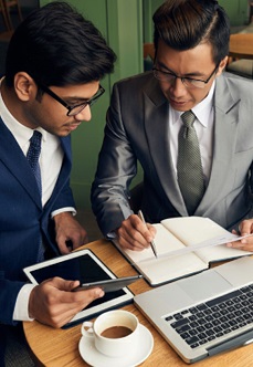 A person cleaning a modern floor