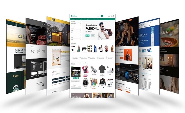 Homepage of an e-commerce website