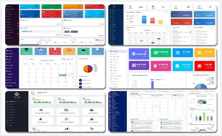 Screenshot of a management system dashboard